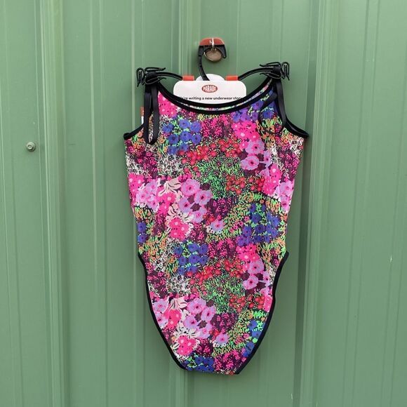 Parade Mesh Unlined Floral Print Bodysuit Lingerie Size M - Picture 2 of 8